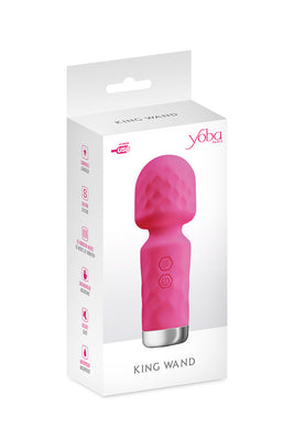 Mini vibromasseur King Wand rose